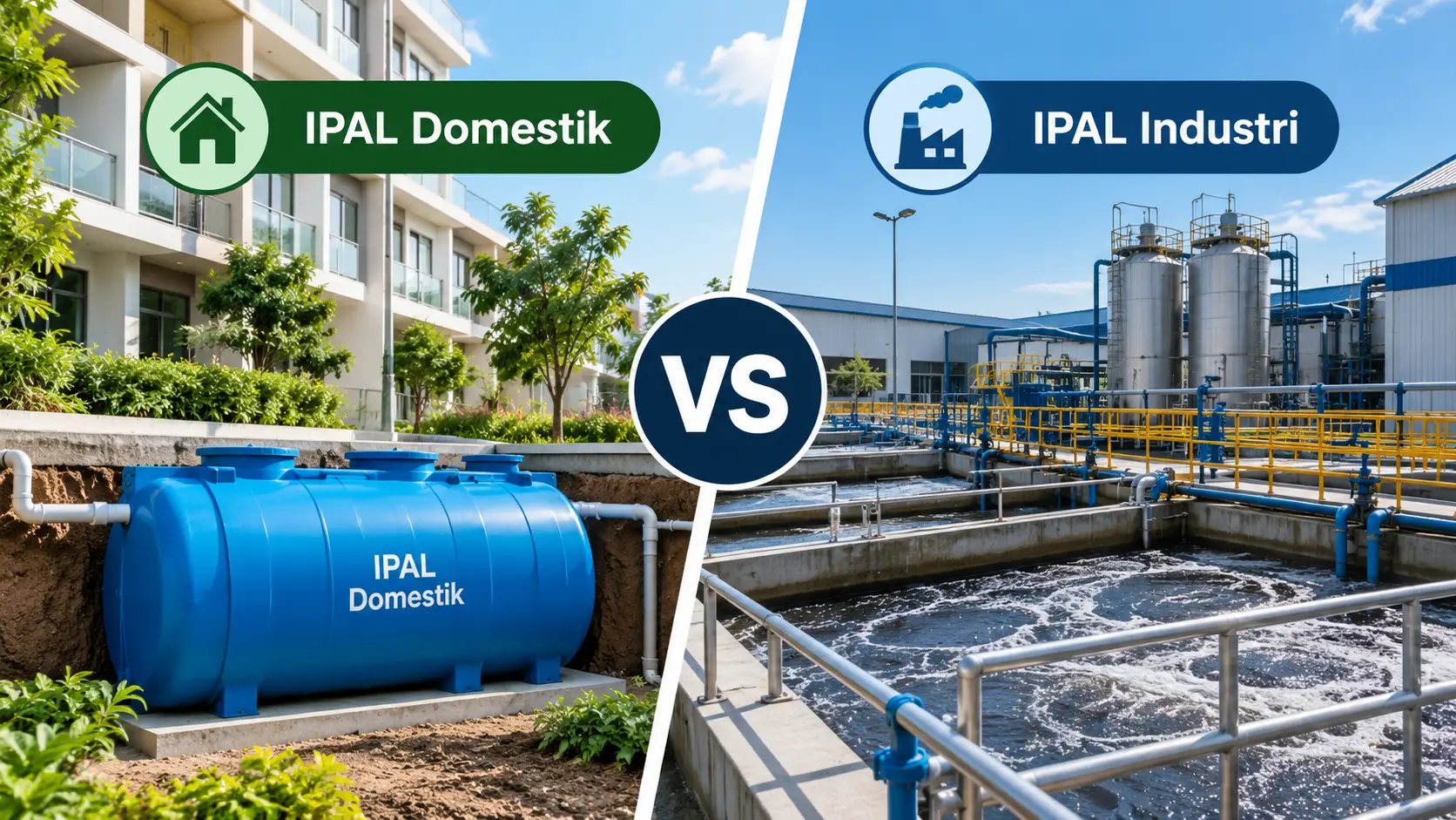 IPAL Industri dengan IPAL Domestik